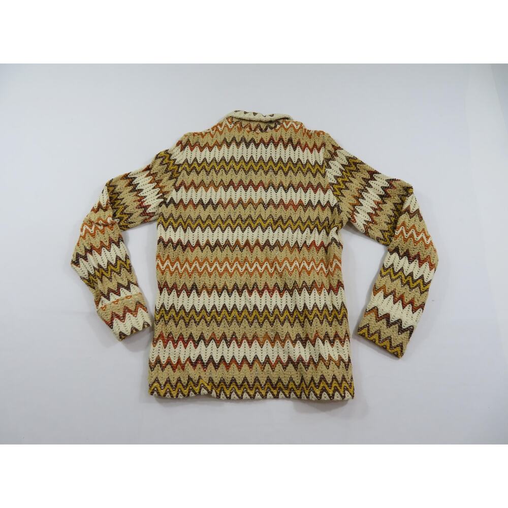 Lucien Piccard Sweater, Hippy Style, 1/2 Zip Pullover, Womens Sz M 1960s/70s - Picture 2 of 3